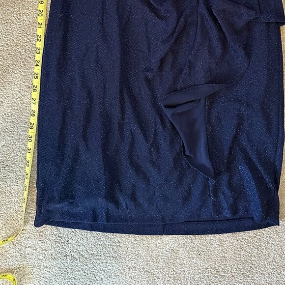 Formal Dress - Alex Evenings Brand Navy Blue with pearls - Picture 5 of 6